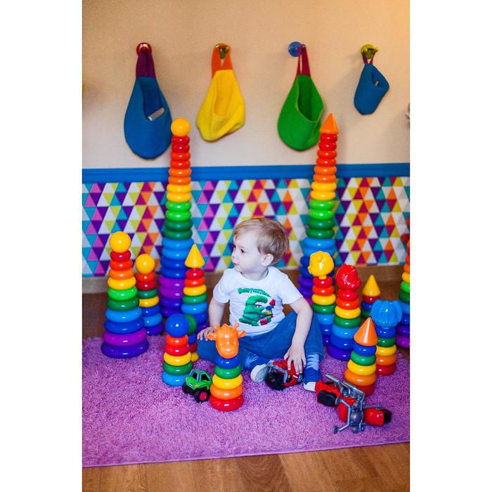 Пирамидка «Гигант», 20 колец с шаром Пирамидка «Гигант», 20 колец с шаром