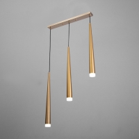 Светильник BayerLux Подвес BayerLuxной "Титан" 3хLED 9Вт 4000К золото 50х5,3х53-203см