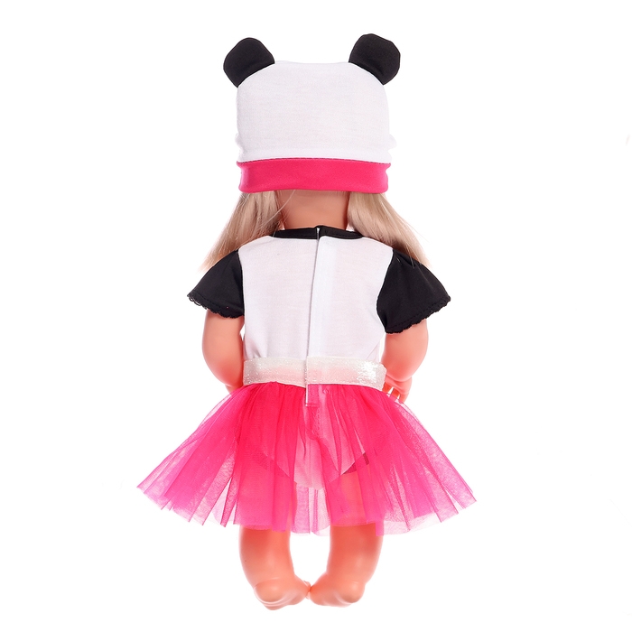 Одежда для пупсов &laquo;Панда&raquo;, боди, юбочка и шапочка