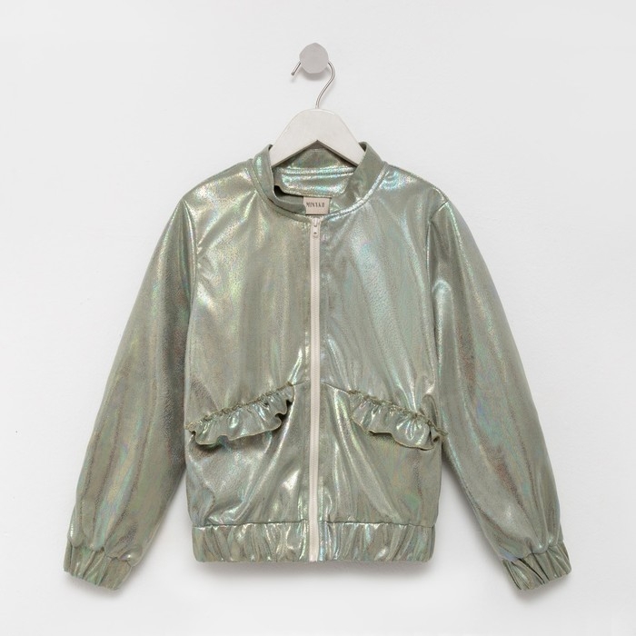 Жакет (бомбер) детский MINAKU: Casual Collection KIDS цвет зеленый, рост 134