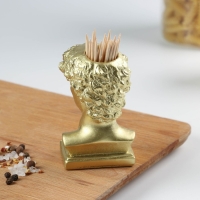 Подставка для зубочисток «Давид», золотая, 5х5х9 см Подставка для зубочисток «Давид», золотая, 5х5х9 см