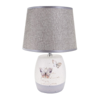 Лампа настольная "Бабочки" 1xE14 40вт белый-серый 24х24х33 см RISALUX