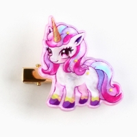 Заколка для волос вертящаяся &laquo;Единорожек&raquo;, 4 х 3 см