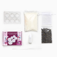 Аромасаше своими руками. Набор для создания ароматической фигурки из соевого воска &laquo;Цветы с сухоцветами&raquo;