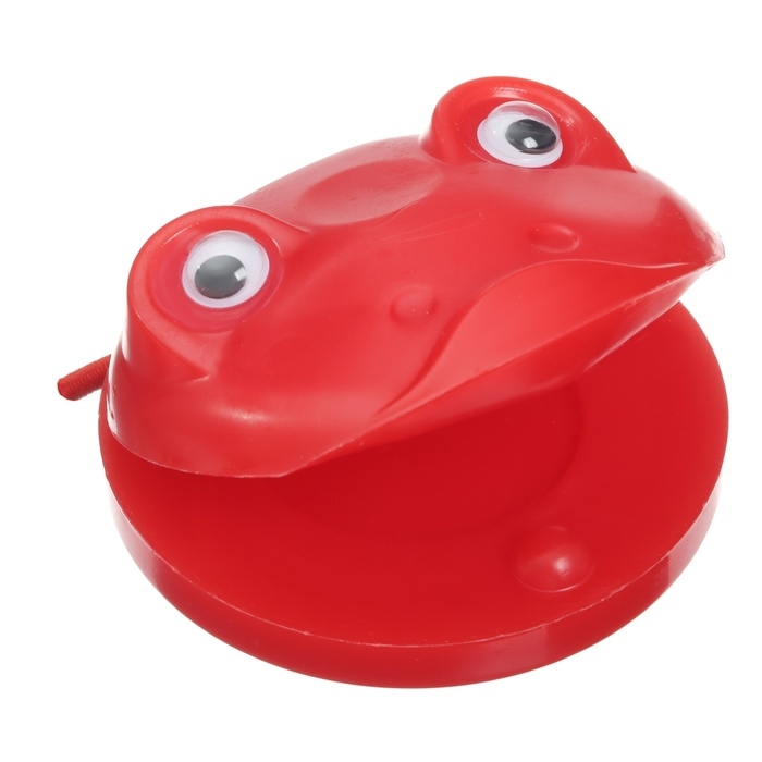 Набор погремушек &laquo;Лягушата: кастаньеты + перкуссионный маракас, 3 шт., цвет красный, Крошка Я