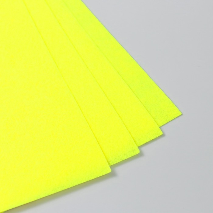 Фетр 1 мм Фетр 1 мм "Лимонный" набор 4 листа 30х40 см