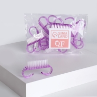 Щётки для маникюра/педикюра, 10 шт, 6,5 &times; 1,3 см, цвет МИКС