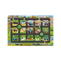 Напольные пазлы гиганты &laquo;Дорога&raquo;, 24 элемента, Синий трактор