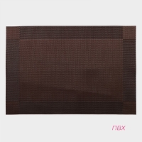 Салфетки сервировочные на стол Доляна &laquo;Шахматы&raquo;, 45&times;30 см, 4 шт, цвет коричневый