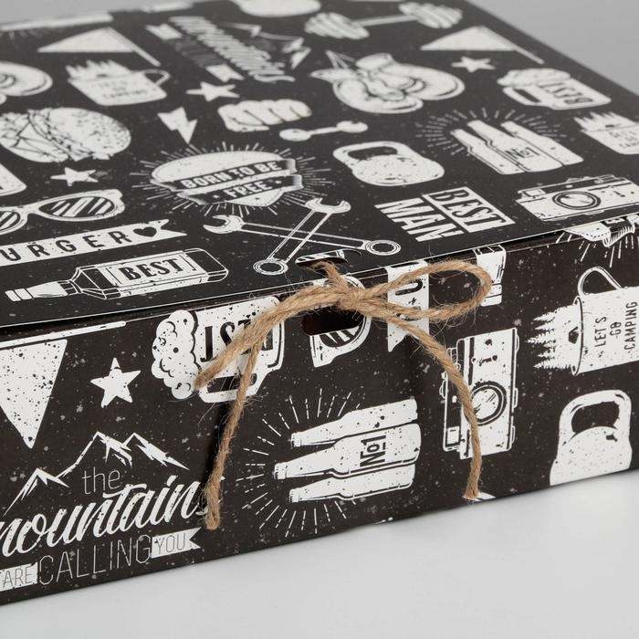 Коробка подарочная складная, упаковка, &laquo;Мужская&raquo;, 31 х 24.5 х 8 см