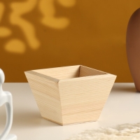 Кашпо деревянное 11×11×9.5 см "Раф", натуральный Дарим Красиво Кашпо деревянное 11×11×9.5 см "Раф", натуральный Дарим Красиво