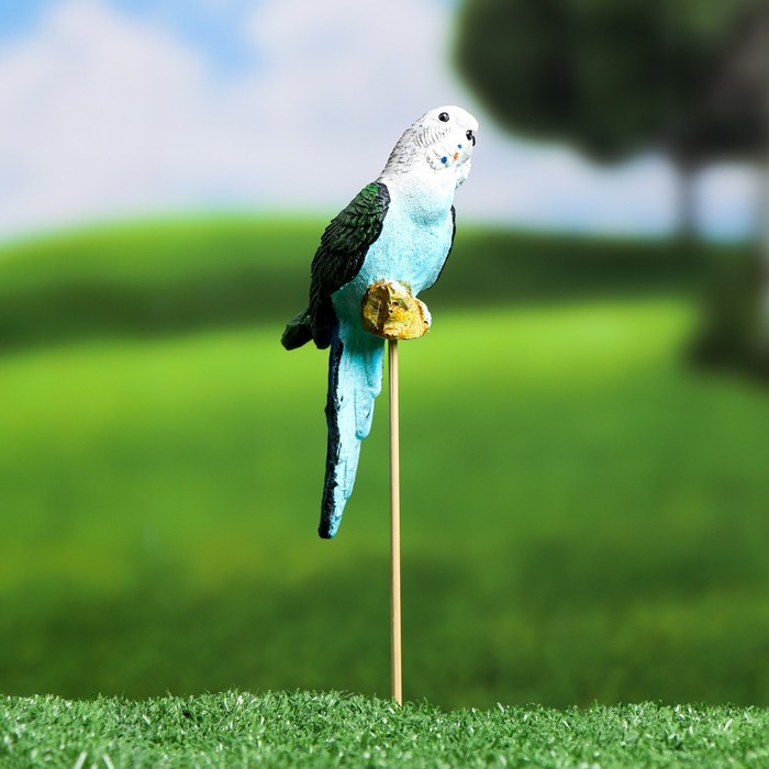 Фигура - штекер Фигура - штекер "Попугай" голубой 10х5х4 см