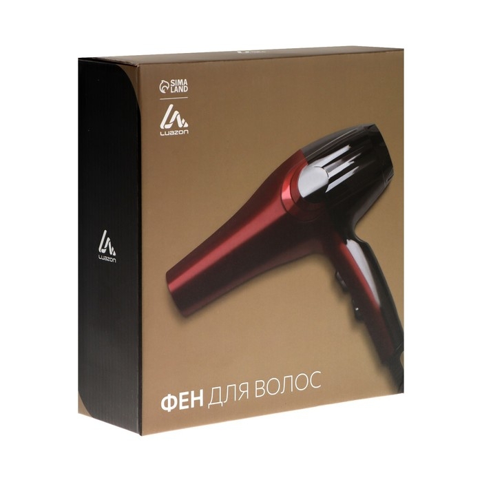 Фен Luazon LF-28, 1600 Вт, 2 скорости, 3 температурных режима, 3 насадки, расчески, черный, Фен Luazon LF-28, 1600 Вт, 2 скорости, 3 температурных режима, 3 насадки, расчески, черный,