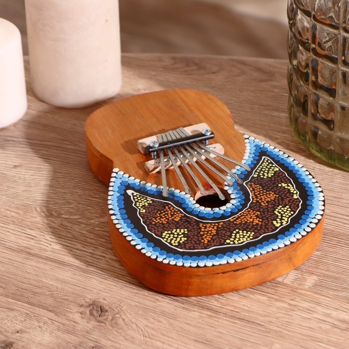 Сувенирный музыкальный инструмент Сувенирный музыкальный инструмент "Калимба" МИКС 17х13х3 см