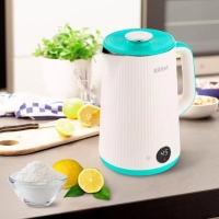 Чайник электрический Kitfort КТ-6197-2, пластик, колба металл, 1.5 л, 1500 Вт, бело-зеленый Чайник электрический Kitfort КТ-6197-2, пластик, колба металл, 1.5 л, 1500 Вт, бело-зеленый