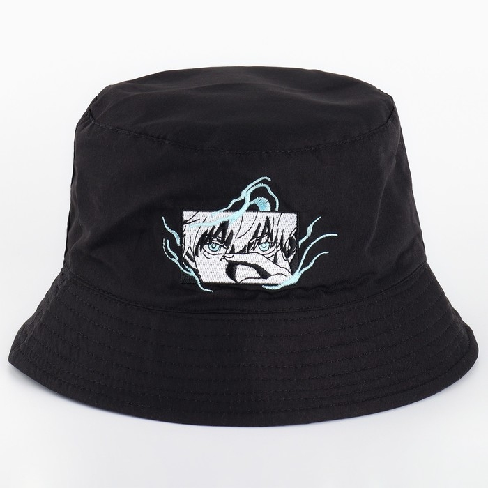 Панама &laquo;Аниме&raquo;,цвет чёрный, р-р 56