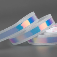 Лента декоративная, с голографией, 20 мм &times; 9,1 &plusmn; 0,5 м, цвет белый