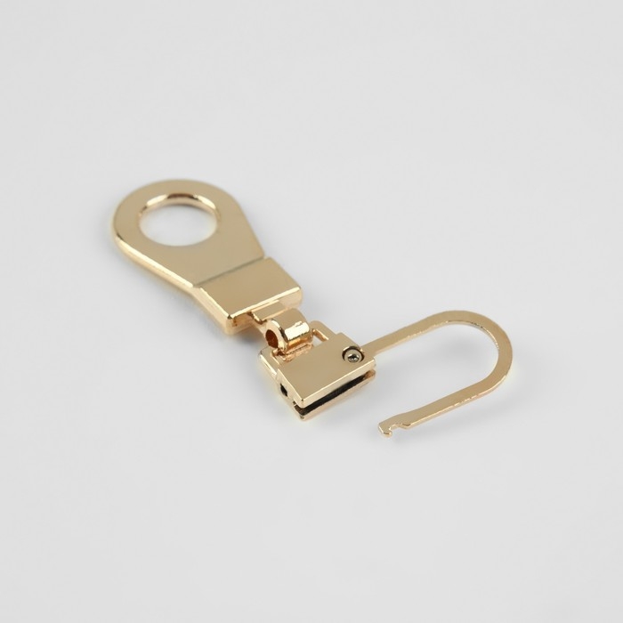 Пуллер для молнии, металлический, 4 &times; 1,2 см, 5 шт, цвет золотой