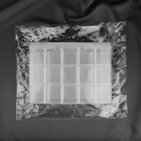 Органайзер для рукоделия, со съёмными ячейками, 3 яруса по 10 отделений, 24,5 &times; 16,5 &times; 18 см, с ручкой, цвет прозрачный