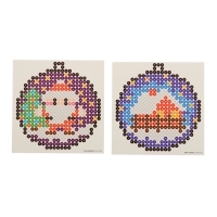 Аквамозаика &laquo;Подвесы с Дед Морозом и Домиком&raquo;, 2 фигурки, 809 шариков