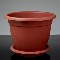 Горшок с поддоном &laquo;Борнео&raquo;, 25,8 л, цвет терракотовый