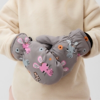 Варежки зимние детские MINAKU, цвет серый, 18см