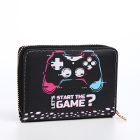 Кошелёк детский на молнии «Выбражулька», цвет чёрный Кошелёк детский на молнии «Выбражулька», цвет чёрный