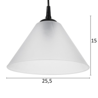 Подвес "Конус" 1х15Вт Е27 МОДЕЛЬ: BR 00272 черный/прозрачный 25х25х15см Подвес "Конус" 1х15Вт Е27 МОДЕЛЬ: BR 00272 черный/прозрачный 25х25х15см