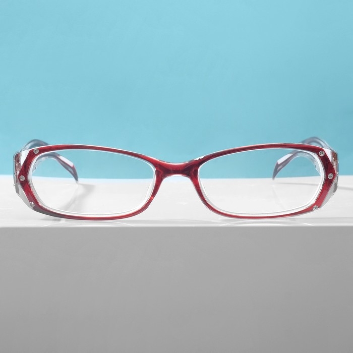 Готовые очки Восток 8852, цвет бордовый, отгибающаяся дужка, -4