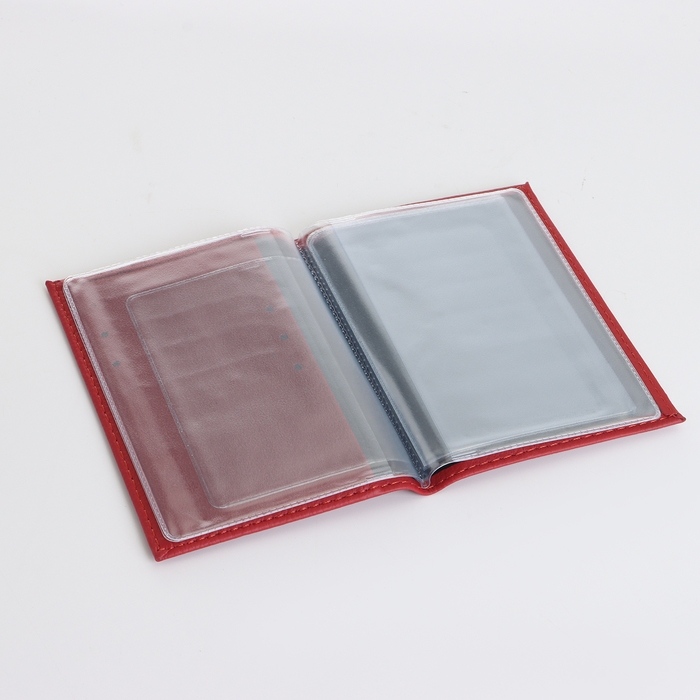 Обложка для автодокументов, цвет красный