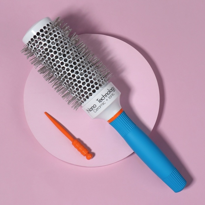 Брашинг, вентилируемый, прорезиненная ручка, d = 4,5/6 &times; 27 см, разноцветный