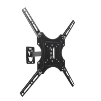 Кронштейн Luazon KrON-78, для ТВ, наклонно-поворотный, 14-52", 60-250 мм от стены, чёрный