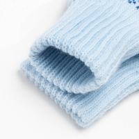 Новый год. Варежки двойные детские, цвет голубой, размер 10 (0-3 года)