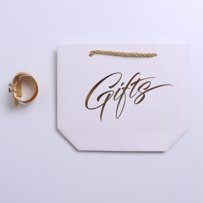 Пакет подарочный, упаковка, &laquo;Gifts&raquo;, 14 х 17 х 7 см