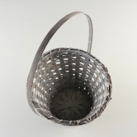 Набор корзин плетеных, D23х18/42 см, D27х19/44 см, D29х19/46 см, 3 шт, серые, бамбук