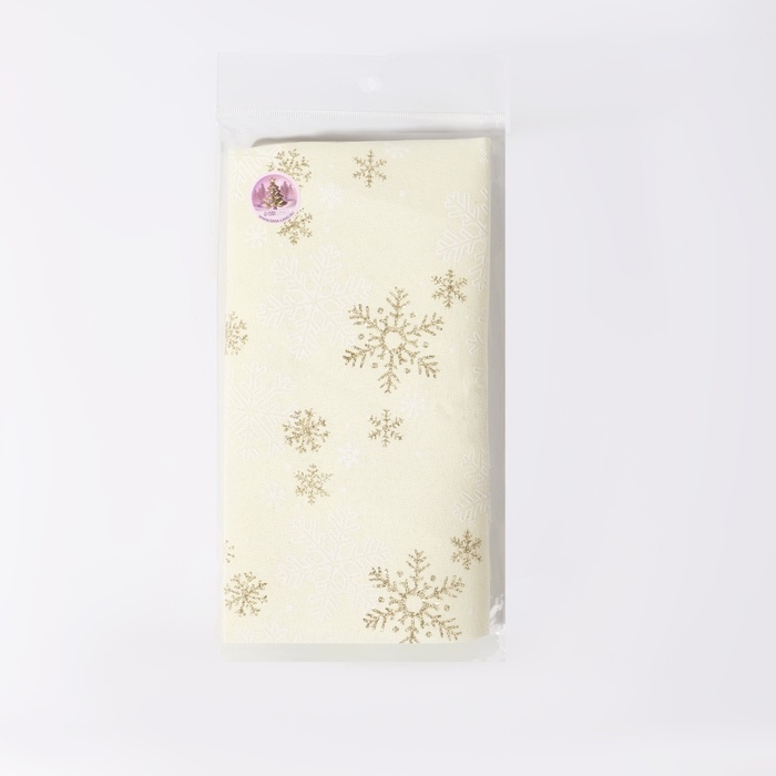 Новый год! Лоскут &laquo;Снежинки с блёстками&raquo;, 48 &times; 48 см