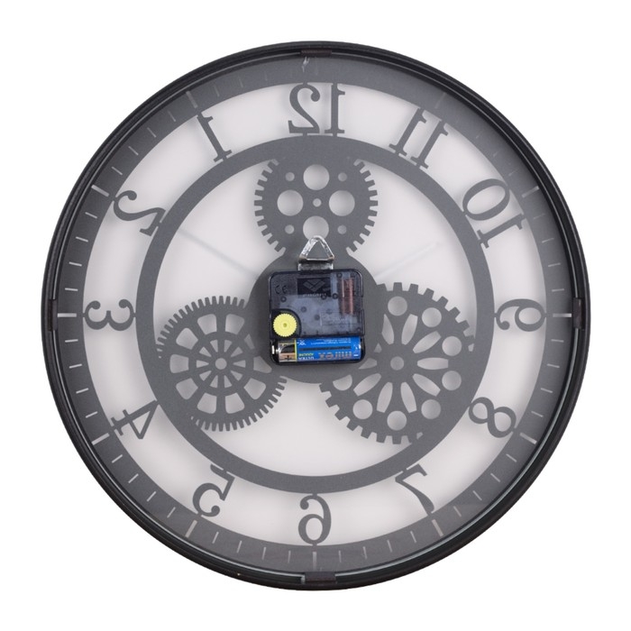 Часы настенные, интерьерные "Скелетон", бесшумные, d-32 см