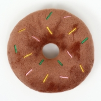 Игрушка для собак "Пончик", 10 см, коричневый Игрушка для собак "Пончик", 10 см, коричневый