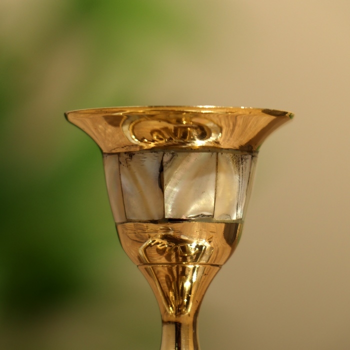 Подсвечник Подсвечник "Любовь" 13х13х6 см, латунь