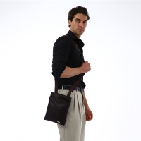 Сумка мужская через плечо TEXTURA, искусственная кожа, цвет коричневый Сумка мужская через плечо TEXTURA, искусственная кожа, цвет коричневый