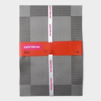 Салфетки сервировочные на стол Доляна &laquo;Шахматы&raquo;, 45&times;30 см, 4 шт, цвет светло-бежевый