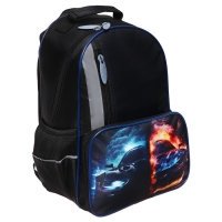 Рюкзак школьный, 37 х 26 х 13 см, эргономичная спинка, Calligrata ОРТ "Тачка в огне"