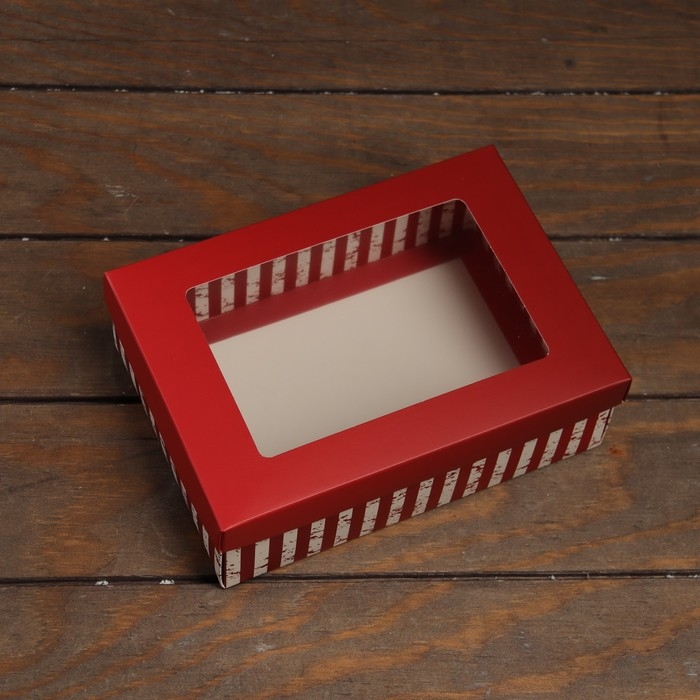 Новый год. Коробка подарочная новогодняя складная, крышка-дно, с окном Новый год. Коробка подарочная новогодняя складная, крышка-дно, с окном "Чудесного Нового Года" 21 х 15 х 7 см