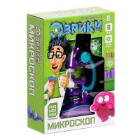 Микроскоп &laquo;Юный биолог&raquo;, кратность увеличения x450, x200, x100, с подсветкой