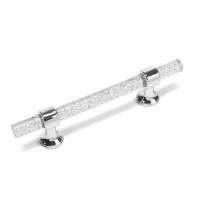 Ручка скоба CAPPIO PK106, м/о 96 мм, D=12 мм, пластик, цвет прозрачный/хром Ручка скоба CAPPIO PK106, м/о 96 мм, D=12 мм, пластик, цвет прозрачный/хром