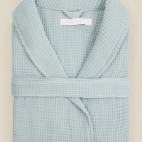 Халат вафельный женский SL HOME: Basic "Аззура", размер M, 100% хлопок, 300 г/м2 Халат вафельный женский SL HOME: Basic "Аззура", размер M, 100% хлопок, 300 г/м2