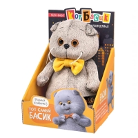 Мягкая игрушка "Басик в галстуке-бабочке "Мультсериал", 19 см Ksm19-001