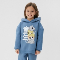 Толстовка детская с начёсом KAFTAN р.36 (134-140), голубой Толстовка детская с начёсом KAFTAN р.36 (134-140), голубой