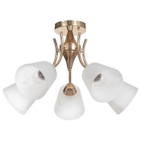 Люстра потолочная Элли 5х40Вт Е27 Золото 52x52x30 см Люстра потолочная Элли 5х40Вт Е27 Золото 52x52x30 см