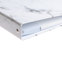 Тетрадь на кольцах A5 80 листов в клетку Calligrata "Мрамор Белый", обложка 7БЦ, без вырубки под кольца, блок офсет Тетрадь на кольцах A5 80 листов в клетку Calligrata "Мрамор Белый", обложка 7БЦ, без вырубки под кольца, блок офсет